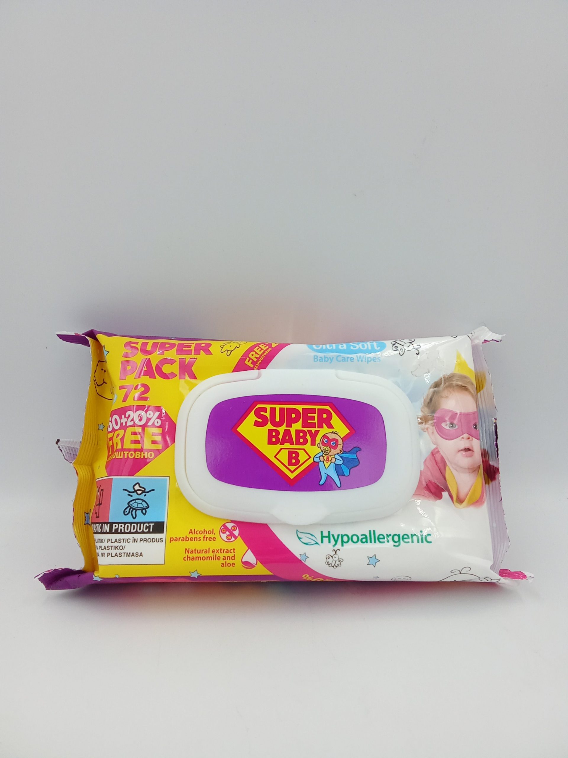 NATURELLE Drėgnos servetėlės SUPER BABY - Изображение 2