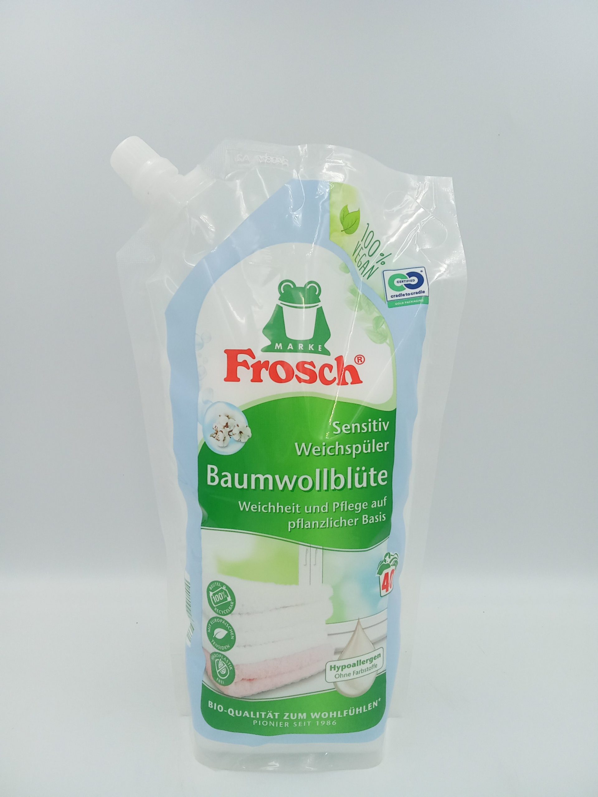 Skalbinių mikštiklis Frosch medvilnės žiedų kvapo, 1L - Image 2