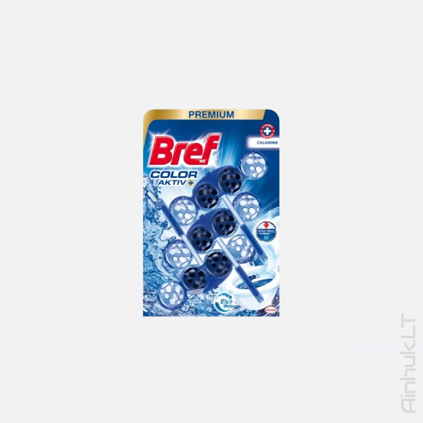 BREF COLOR AKTIV Chlorine toilet freshener, 3x50g.