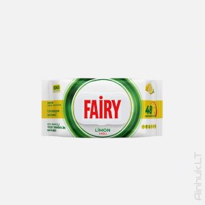 Paviršių valymo servetėlės Fairy Lemon, 100 vnt.