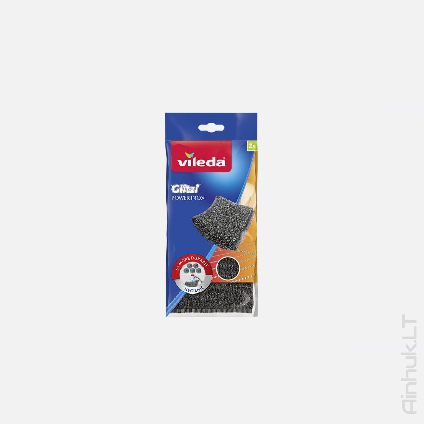 Metalinis šveistukas Vileda Glitzi Power Inox, 2vnt.